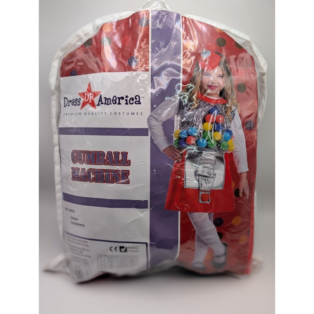 Dress Up America Child Youth Sz Small 4-6 Gumball Machine  Halloween Costume **